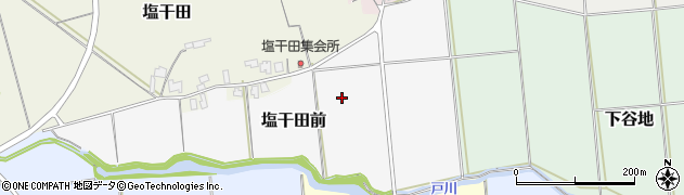 秋田県能代市塩干田前周辺の地図