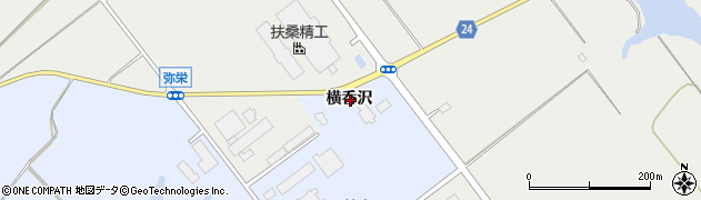 秋田県北秋田市川井横呑沢周辺の地図