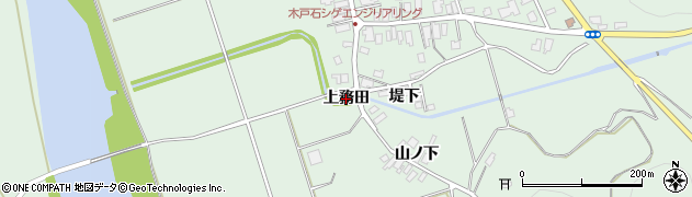 秋田県北秋田市木戸石（上務田）周辺の地図