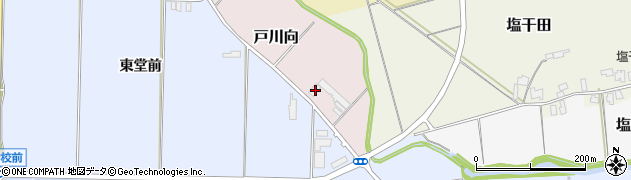 秋田県能代市戸川向周辺の地図