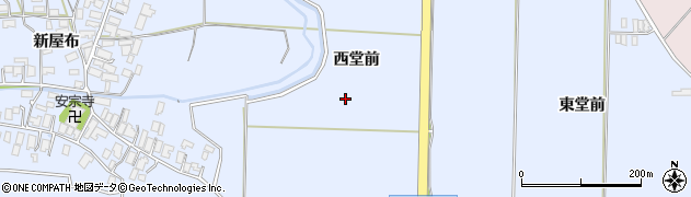 秋田県能代市河戸川西堂前周辺の地図