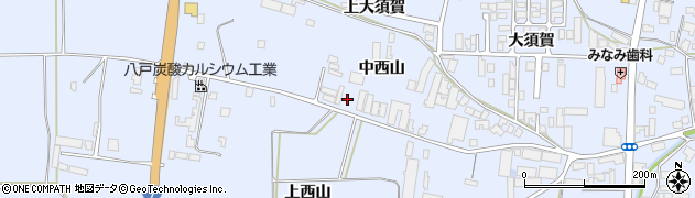 秋田県能代市河戸川（中西山）周辺の地図