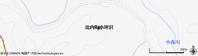 秋田県大館市比内町小坪沢周辺の地図