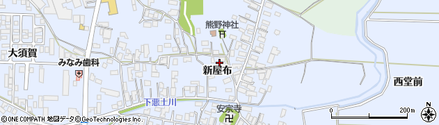 秋田県能代市河戸川（新屋布）周辺の地図