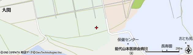 秋田県能代市上関周辺の地図