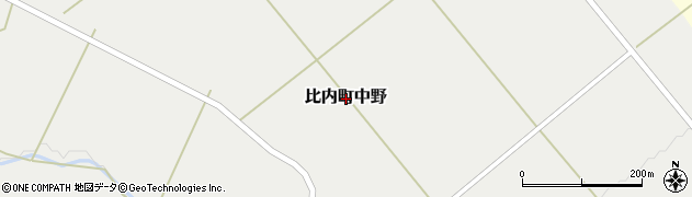 秋田県大館市比内町中野周辺の地図