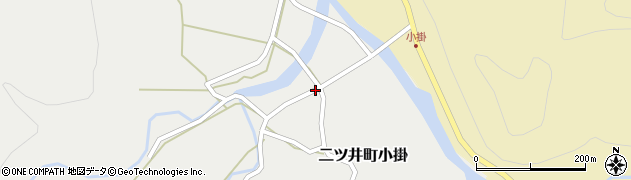 秋田県能代市二ツ井町小掛沢田周辺の地図