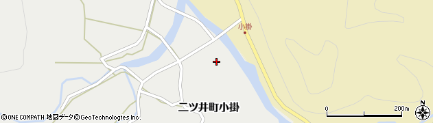 秋田県能代市二ツ井町小掛（後台）周辺の地図