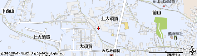 秋田県能代市河戸川上大須賀周辺の地図