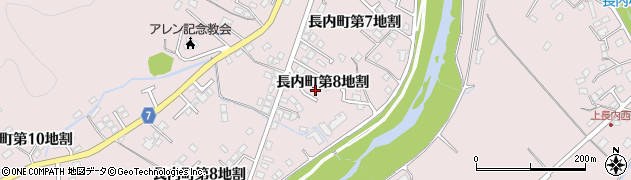 岩手県久慈市長内町（第８地割）周辺の地図