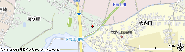 秋田県能代市坊ケ崎77周辺の地図