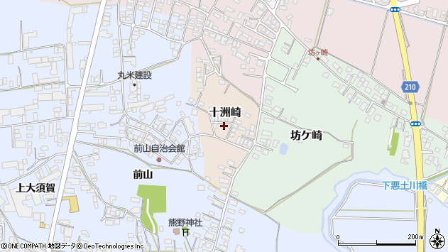 〒016-0168 秋田県能代市十洲崎の地図