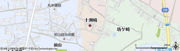秋田県能代市十洲崎周辺の地図
