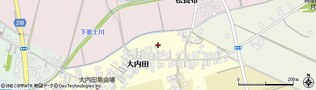 秋田県能代市大内田周辺の地図