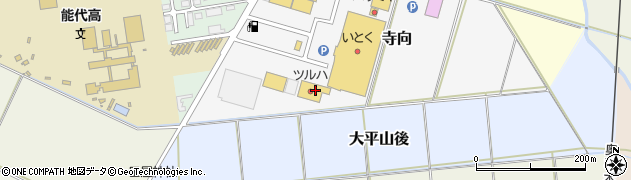 秋田県能代市寺向73周辺の地図