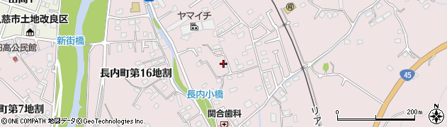 岩手県久慈市長内町（第２１地割）周辺の地図