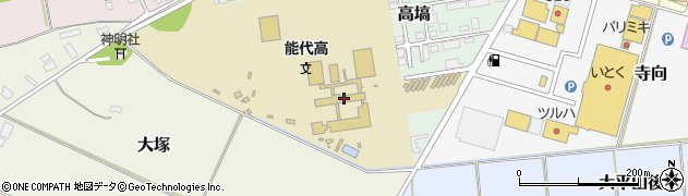 秋田県立能代高等学校周辺の地図