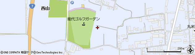 秋田県能代市河戸川（中谷地）周辺の地図