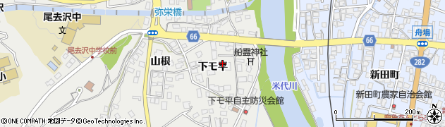 秋田県鹿角市尾去沢（下モ平）周辺の地図