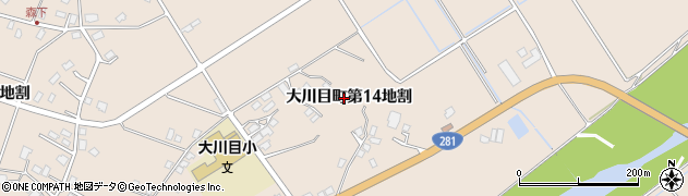 岩手県久慈市大川目町（第１４地割）周辺の地図