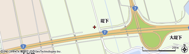 秋田県能代市鰄渕堤下周辺の地図