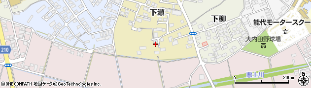 秋田県能代市下瀬7周辺の地図