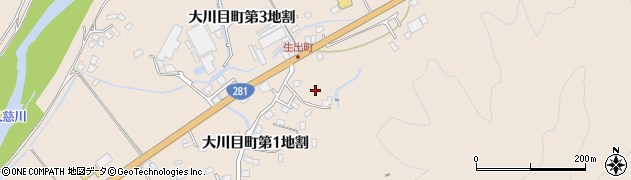 岩手県久慈市大川目町（第１地割）周辺の地図