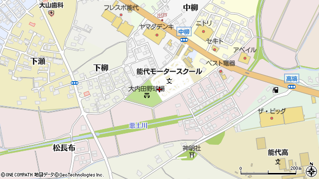 〒016-0173 秋田県能代市下古川布の地図