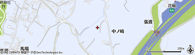秋田県鹿角市花輪（中ノ崎）周辺の地図