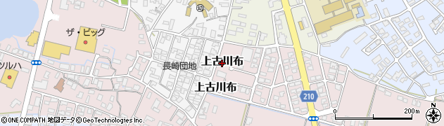 秋田県能代市上古川布周辺の地図