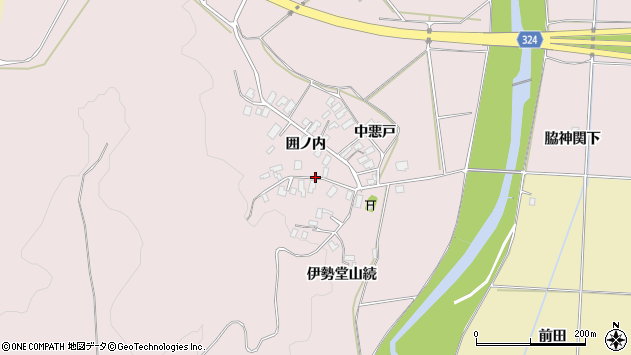 〒018-3453 秋田県北秋田市中屋敷の地図