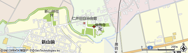 秋田県能代市仁井田白山14周辺の地図