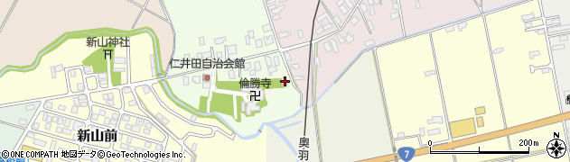 秋田県能代市仁井田白山6周辺の地図