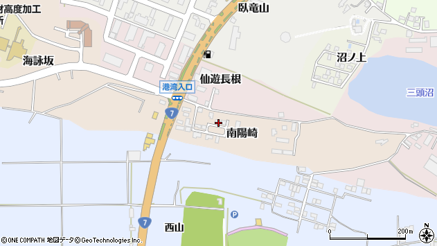 〒016-0875 秋田県能代市南陽崎の地図