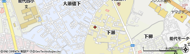 秋田県能代市下瀬22周辺の地図