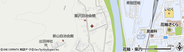 秋田県鹿角市尾去沢（蟹沢）周辺の地図