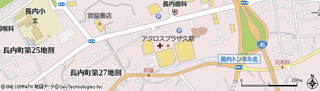 岩手県久慈市長内町（第２９地割）周辺の地図