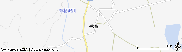 秋田県大館市比内町谷地中（大巻）周辺の地図