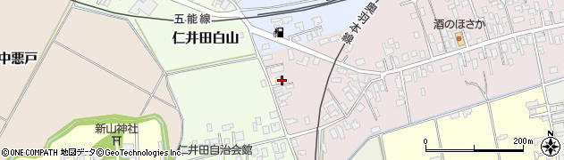 秋田県能代市仁井田白山65周辺の地図