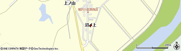 秋田県北秋田市増沢（沼ノ上）周辺の地図