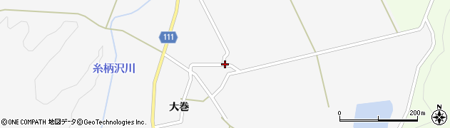 秋田県大館市比内町谷地中（前谷地）周辺の地図