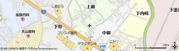 秋田県能代市上柳5-14周辺の地図