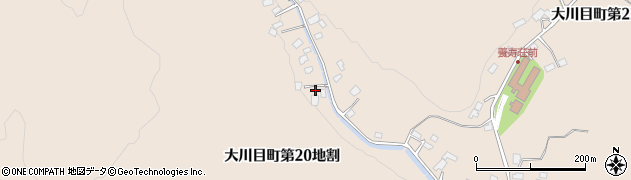 岩手県久慈市大川目町第２０地割44周辺の地図