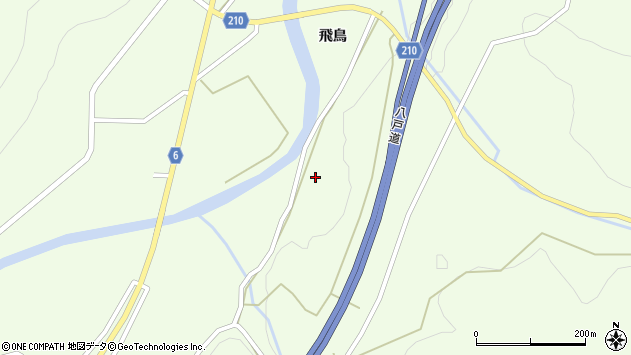 〒028-6945 岩手県二戸市浄法寺町飛鳥谷地の地図