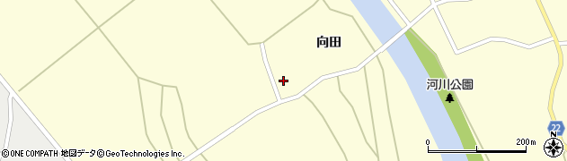 秋田県大館市比内町独鈷向田23周辺の地図