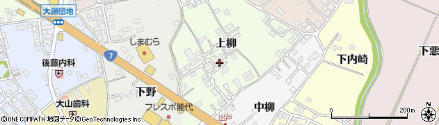 秋田県能代市上柳19周辺の地図
