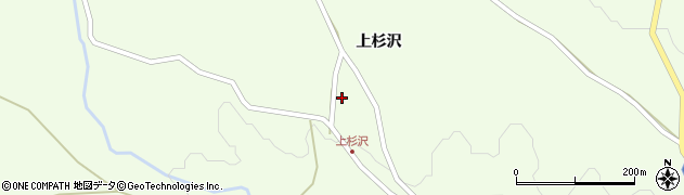 岩手県二戸市浄法寺町（上杉沢）周辺の地図