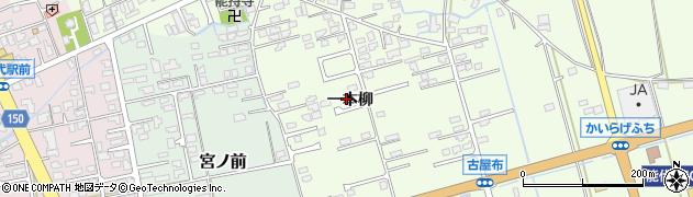 秋田県能代市鰄渕一本柳周辺の地図