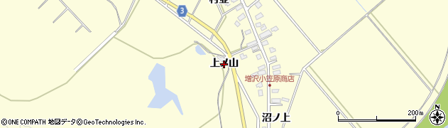 秋田県北秋田市増沢（上ノ山）周辺の地図
