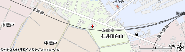 秋田県能代市仁井田白山92周辺の地図